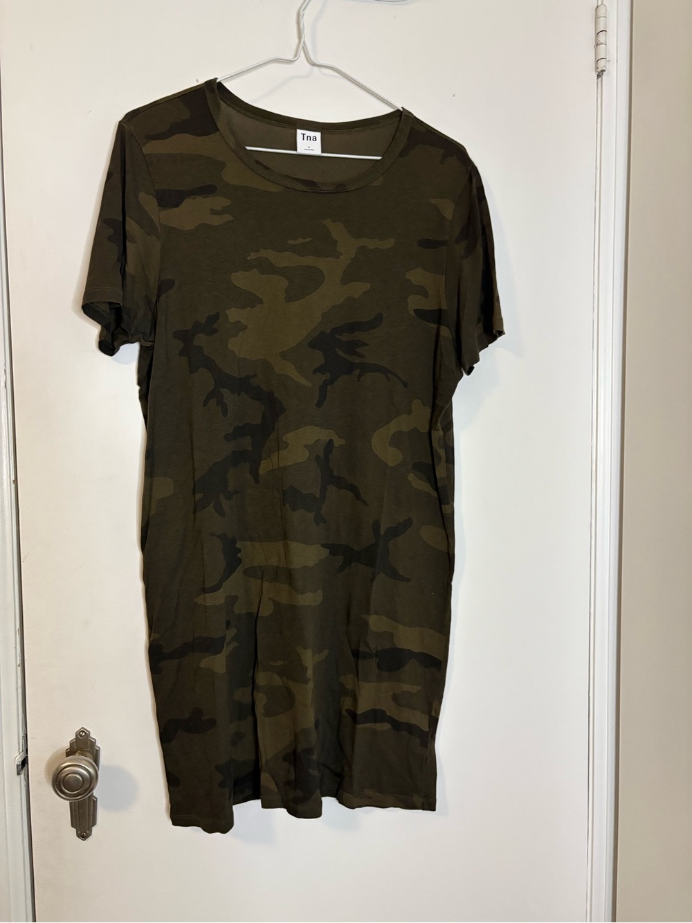 TNA Olive Green Camo Tee Dress